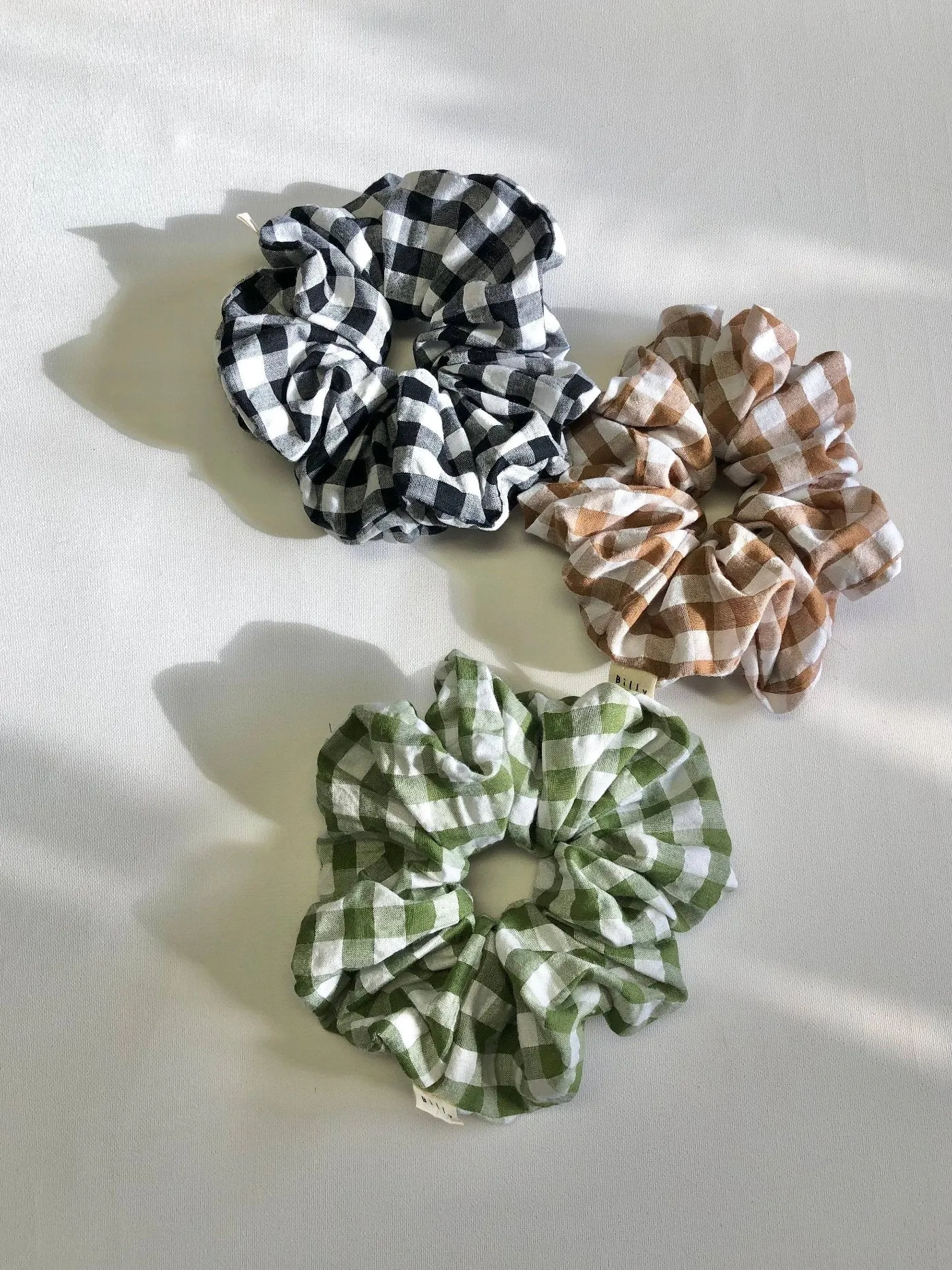 Oversized Gingham Cotton Scrunchie