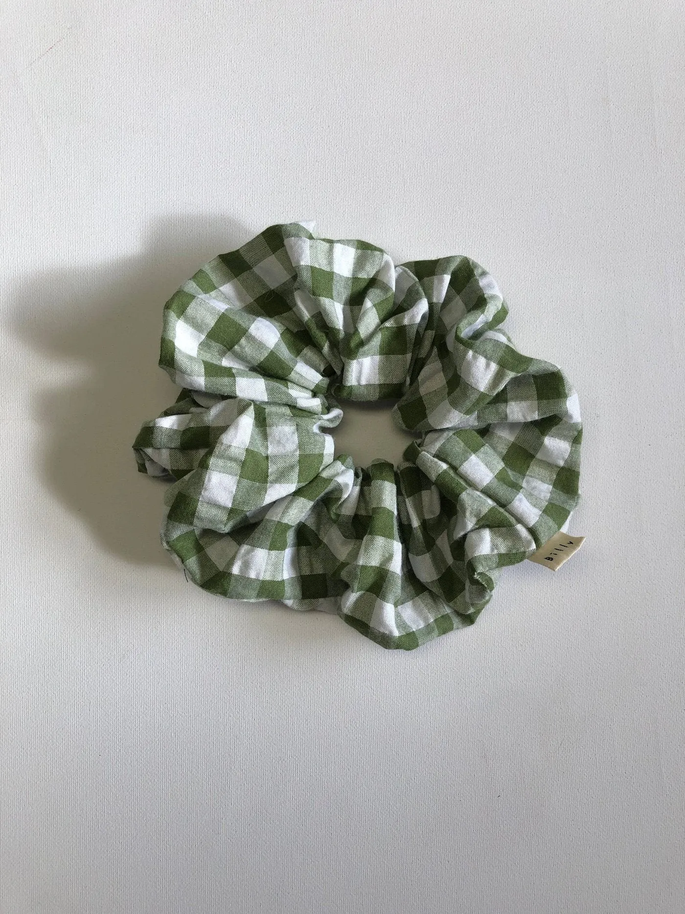 Oversized Gingham Cotton Scrunchie