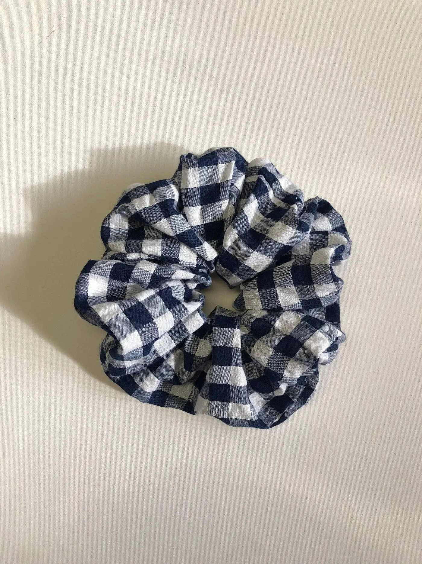 Oversized Gingham Cotton Scrunchie