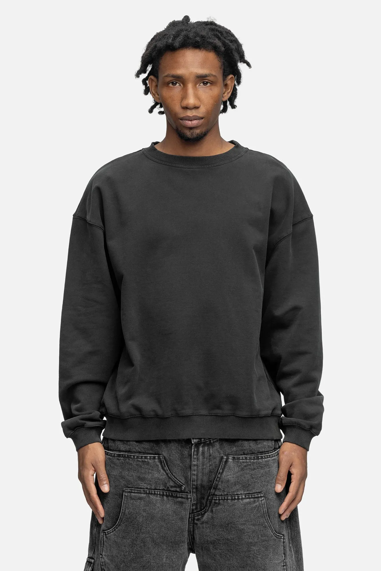 OVERSIZED SWEATSHIRT WASHED BLACK