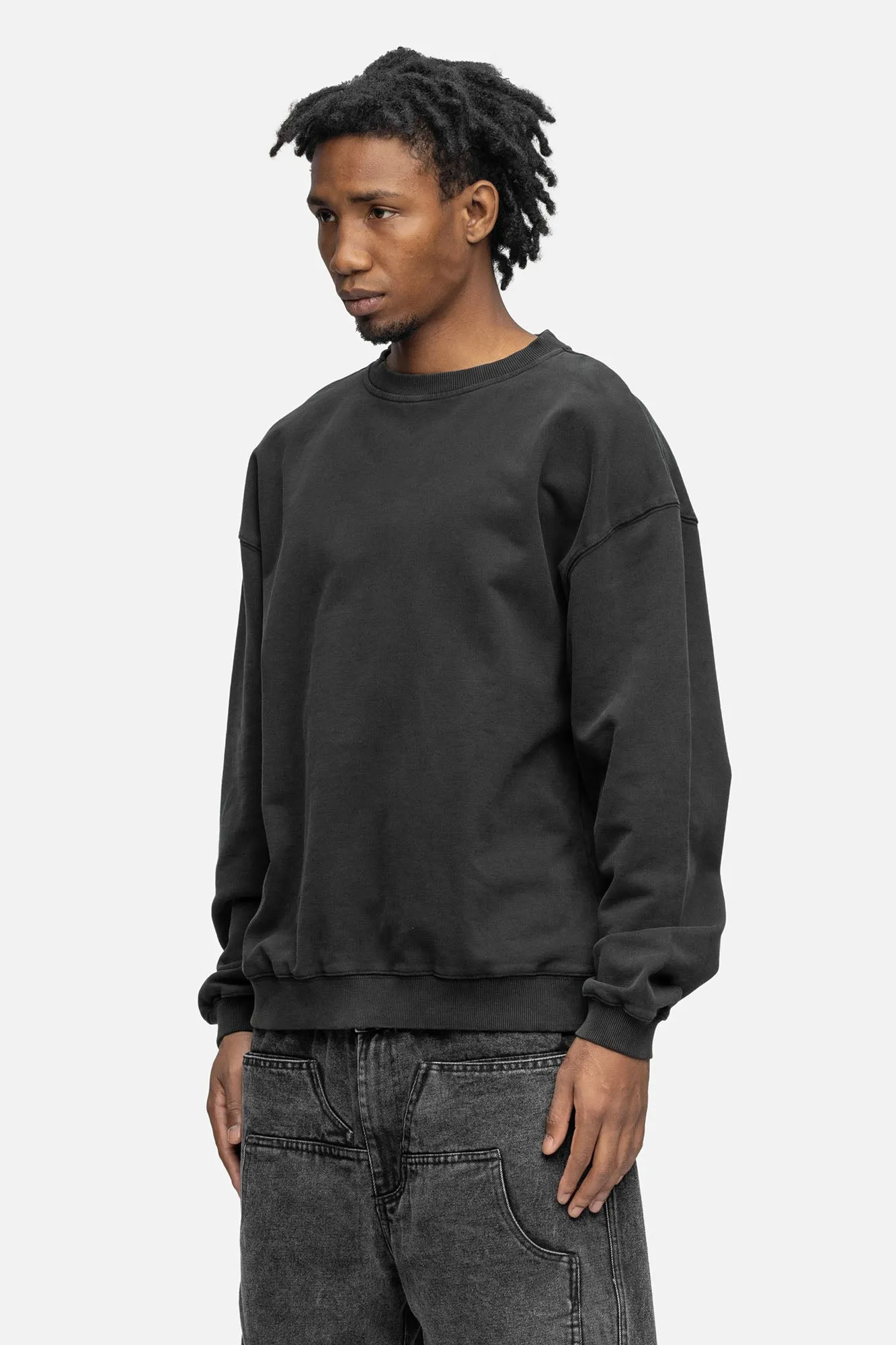 OVERSIZED SWEATSHIRT WASHED BLACK