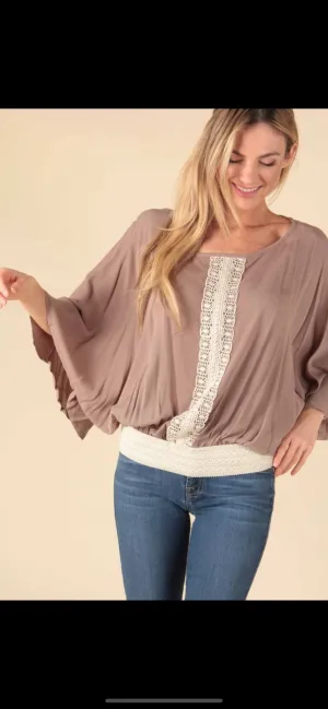OVERSIZED TOP WITH DETAILED BANDED WAIST