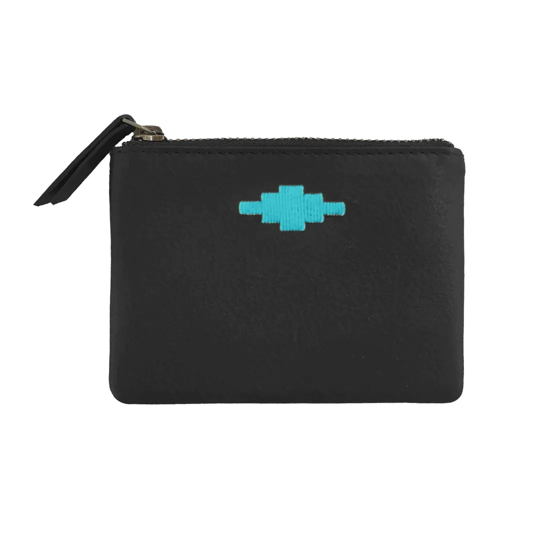 PAMPEANO - Cambio Pouch Purse - Black Leather