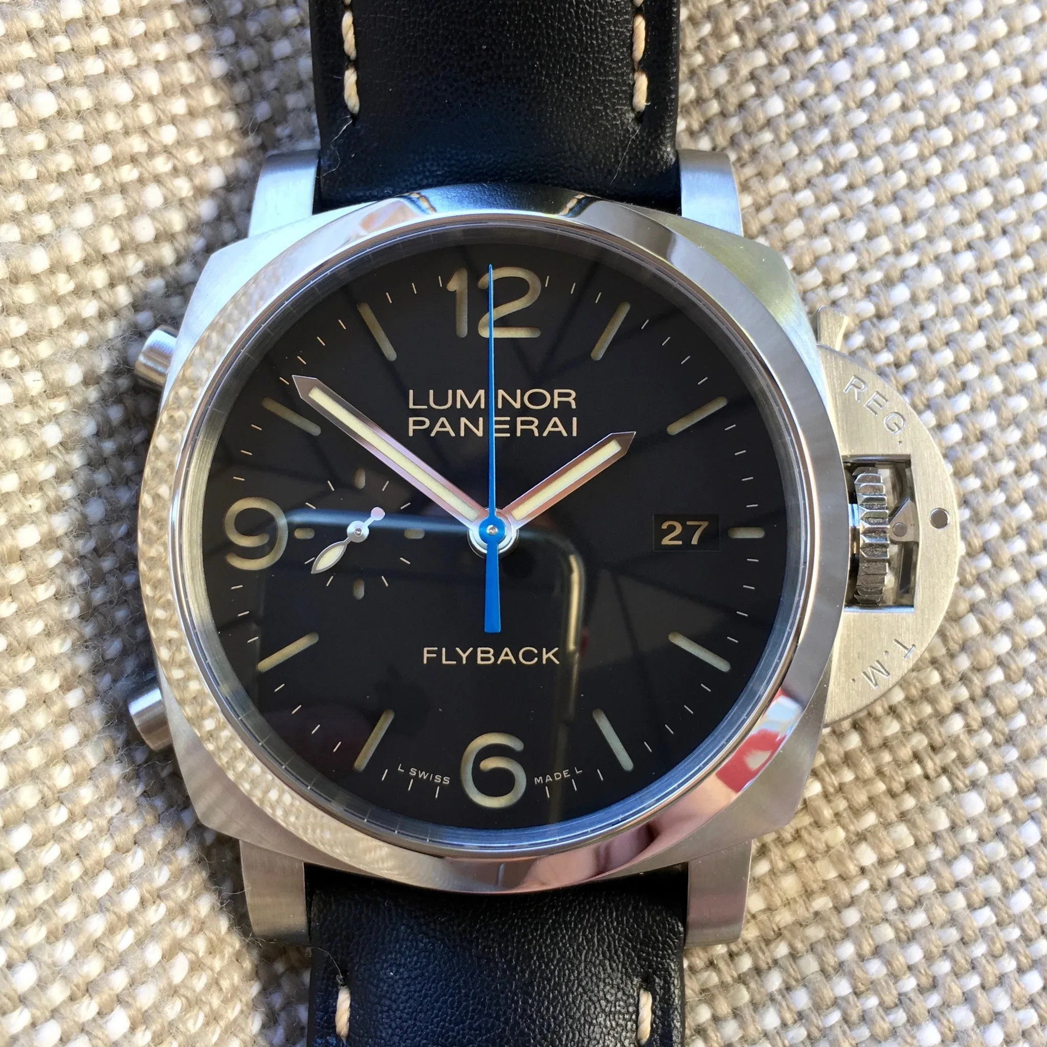 Panerai Luminor Flyback PAM 524 1950 3 Days Chronograph Automatic Watch