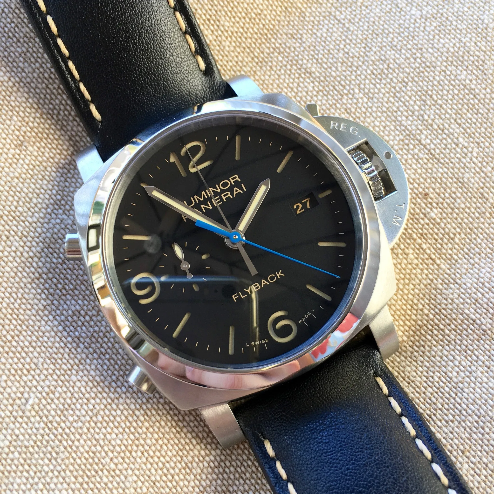 Panerai Luminor Flyback PAM 524 1950 3 Days Chronograph Automatic Watch