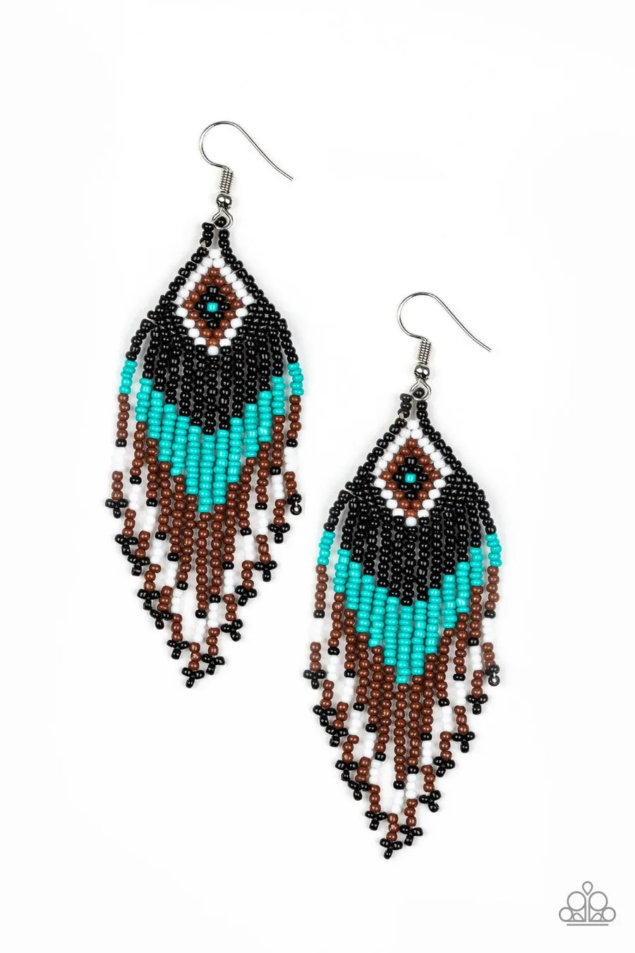 Paparazzi Wind-Blown Wanderer - Blue Seed Bead Earrings