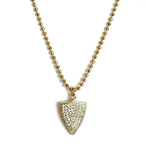Pavé Shield Necklace