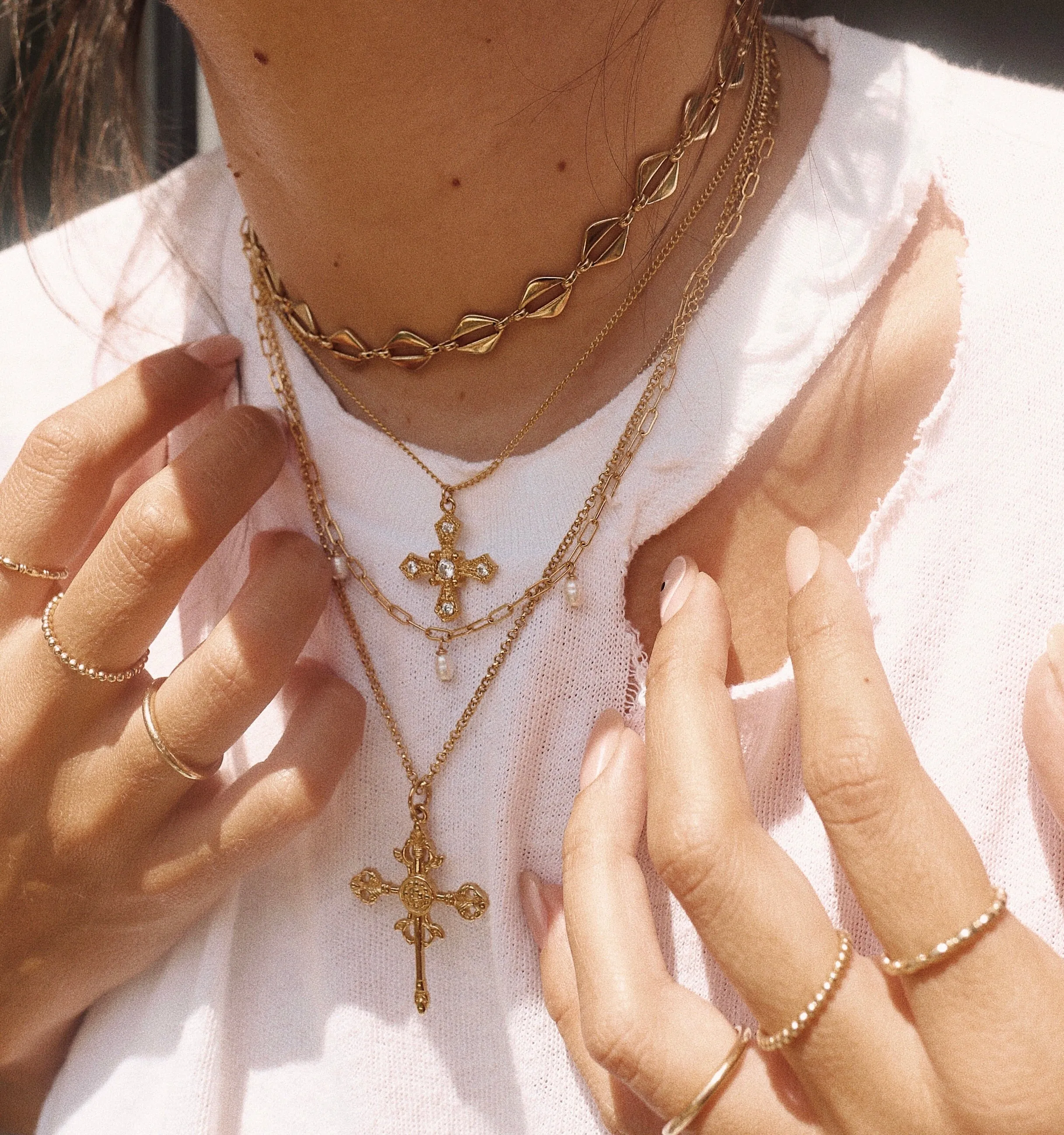 pearl trio necklace