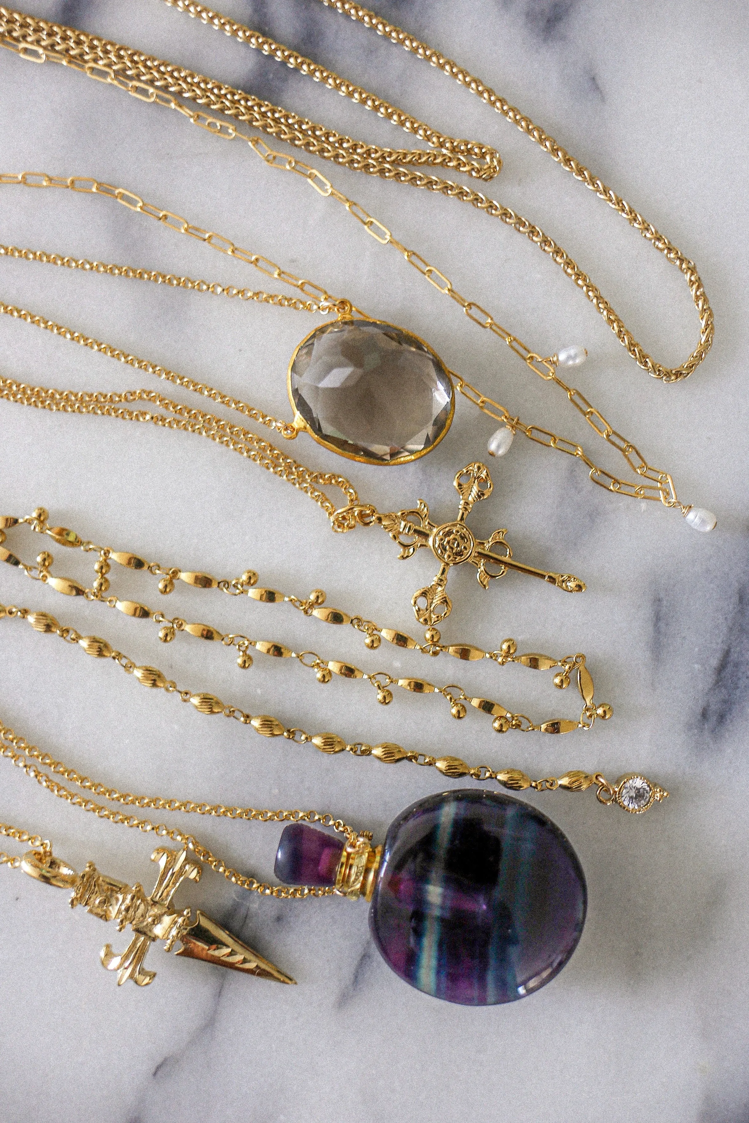 pearl trio necklace