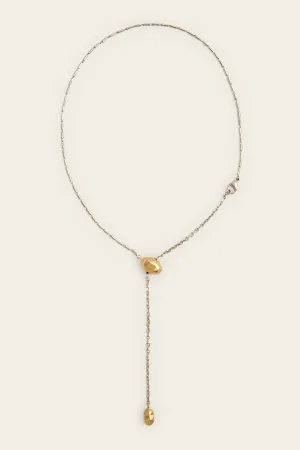 PEBBLE LARIAT NECKLACE
