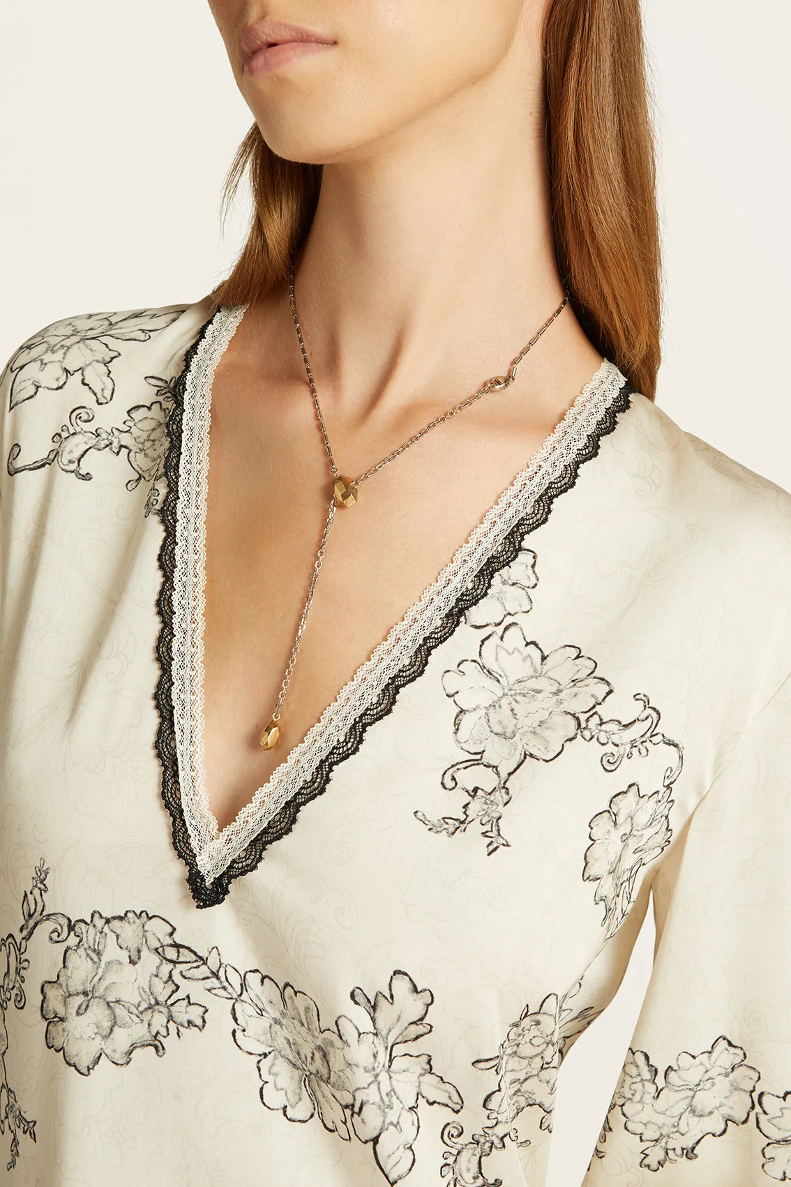 PEBBLE LARIAT NECKLACE