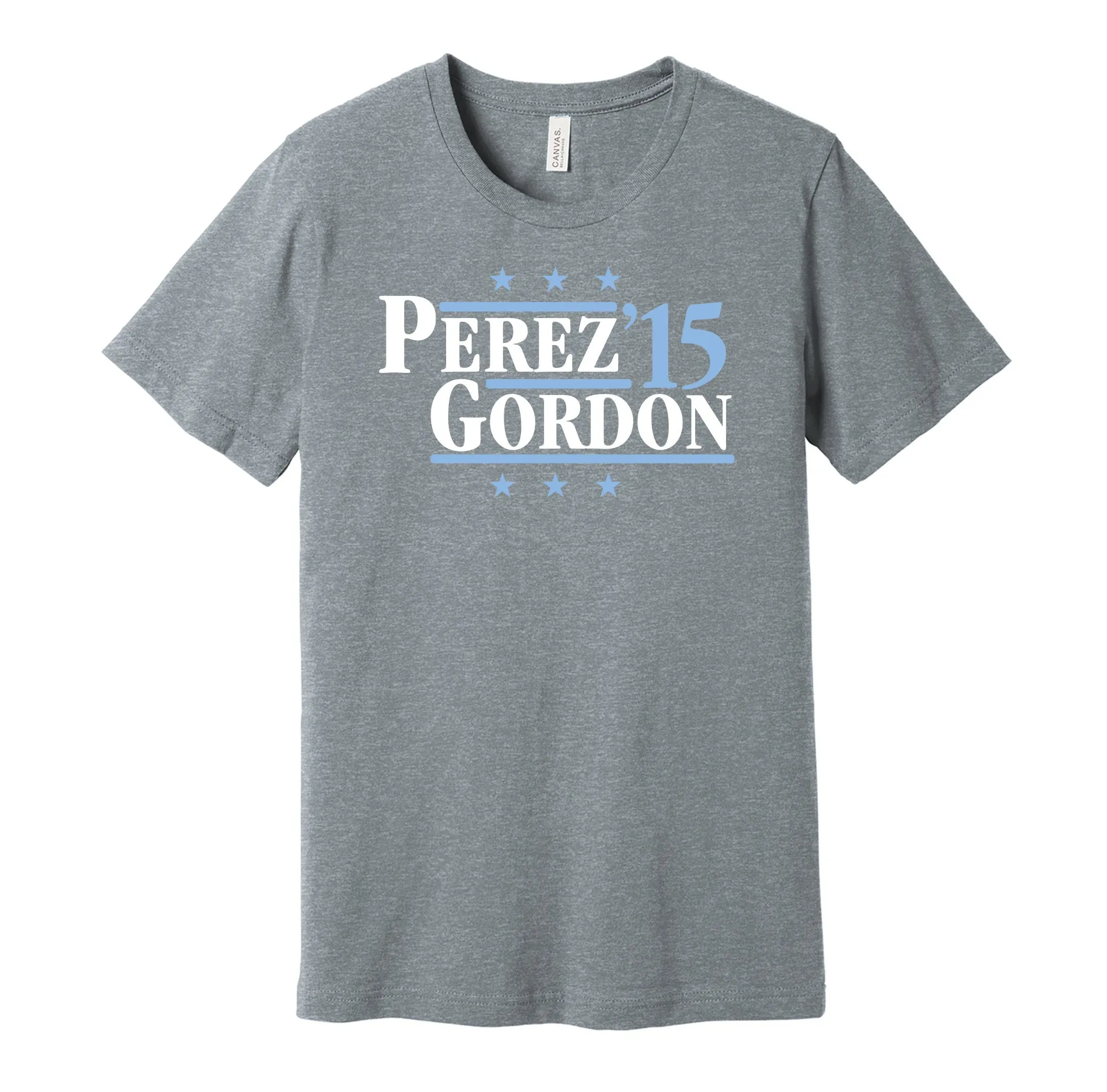 Perez & Gordon '15 - Kansas City Baseball Legends Political Campaign Parody T-Shirt - Hyper Than Hype Shirts