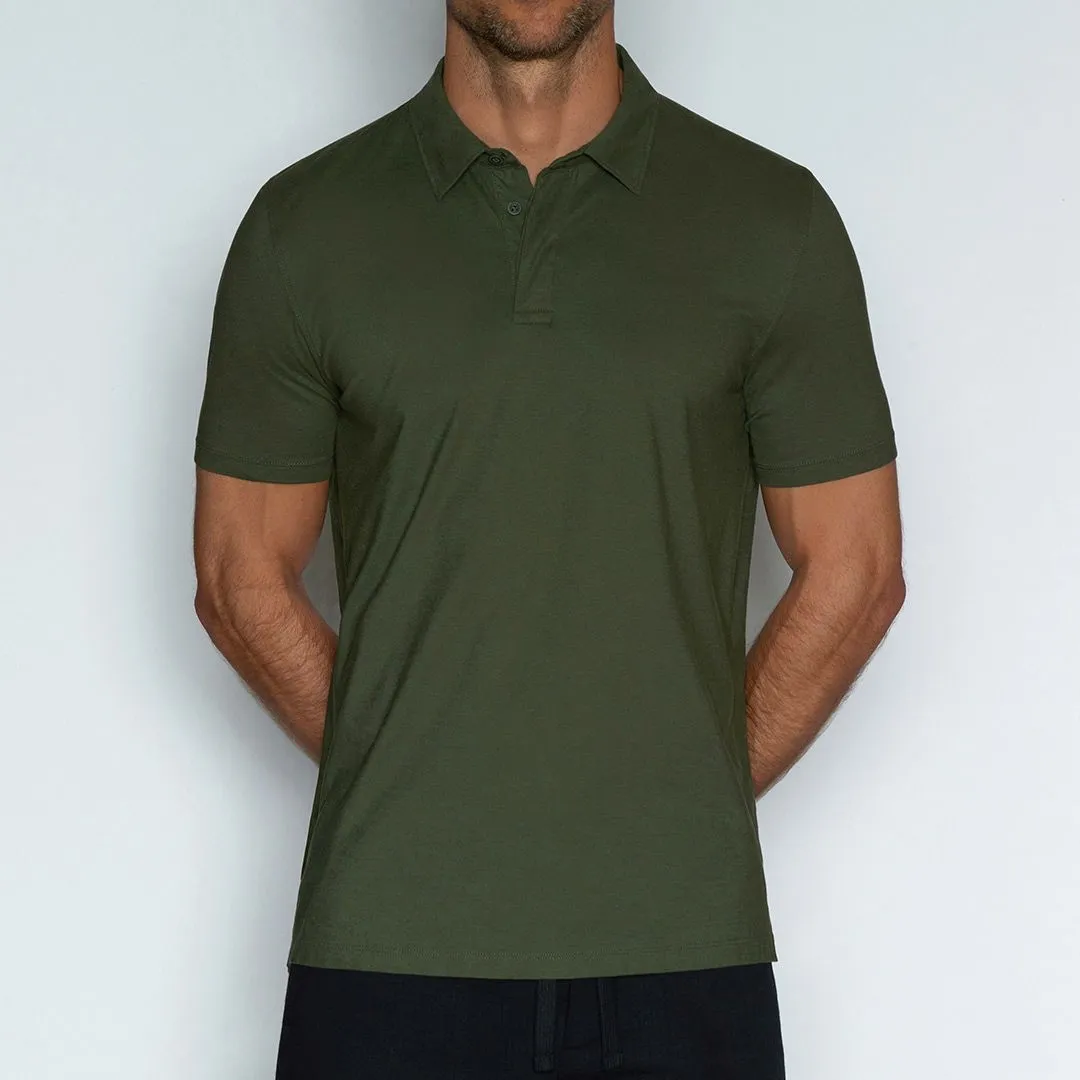 Perfect Pima Relaxed Polo Gladwin Green