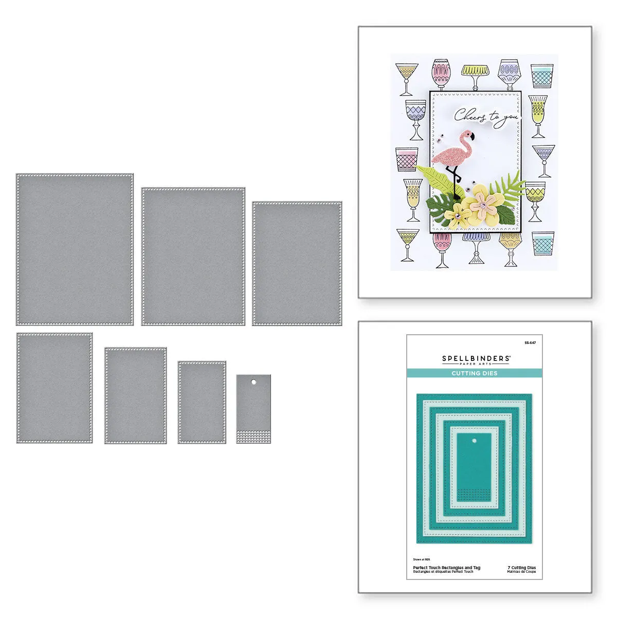 Perfect Touch Rectangles and Tag Nesting Dies Spellbinders S5-647