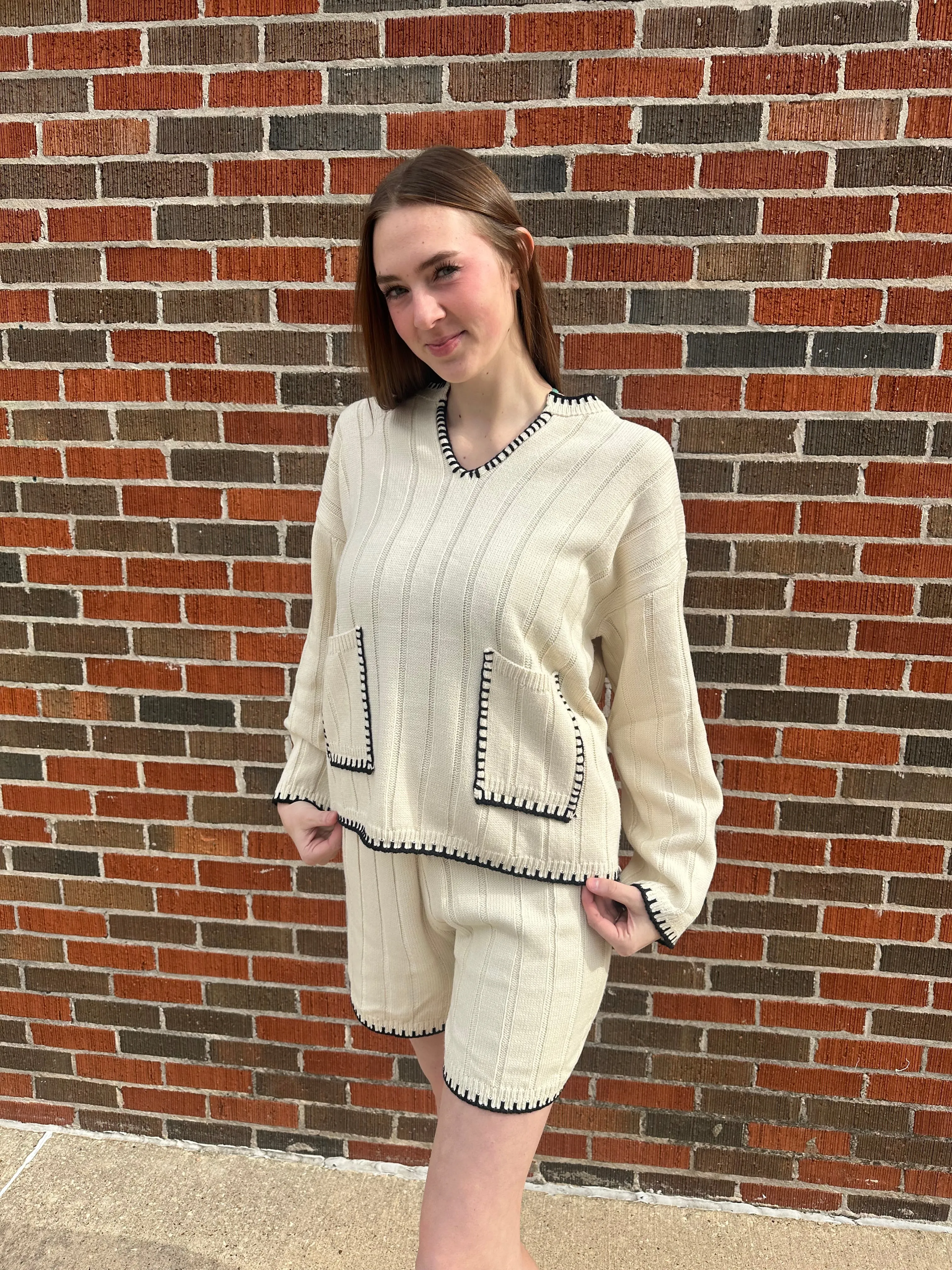 Perfectly Stitched Set: Ivory/Black