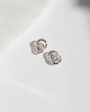 Petite Silver Double Hoop Earrings