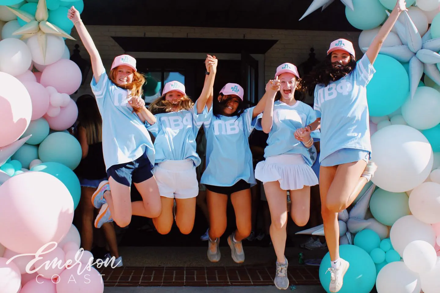 Pi Beta Phi Light Blue Stitched Letters Jersey