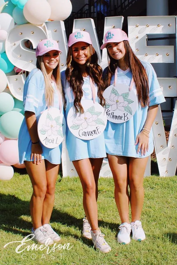 Pi Beta Phi Light Blue Stitched Letters Jersey