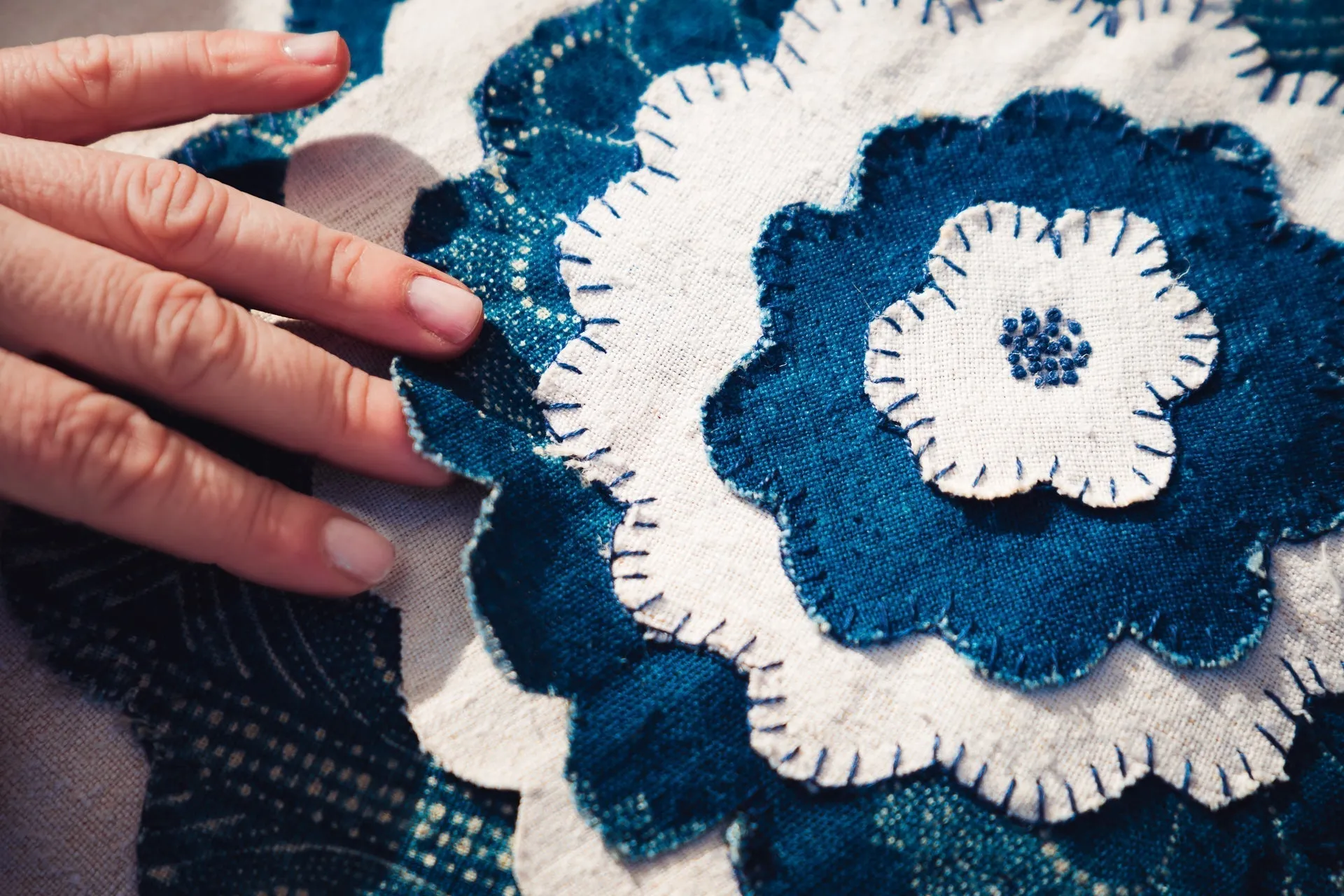 Pillow: Antique handwoven decorative pillow with apliqué - P476
