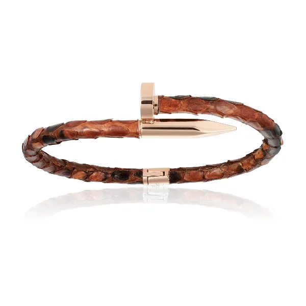 Pink Gold Brown Bracelet Combination