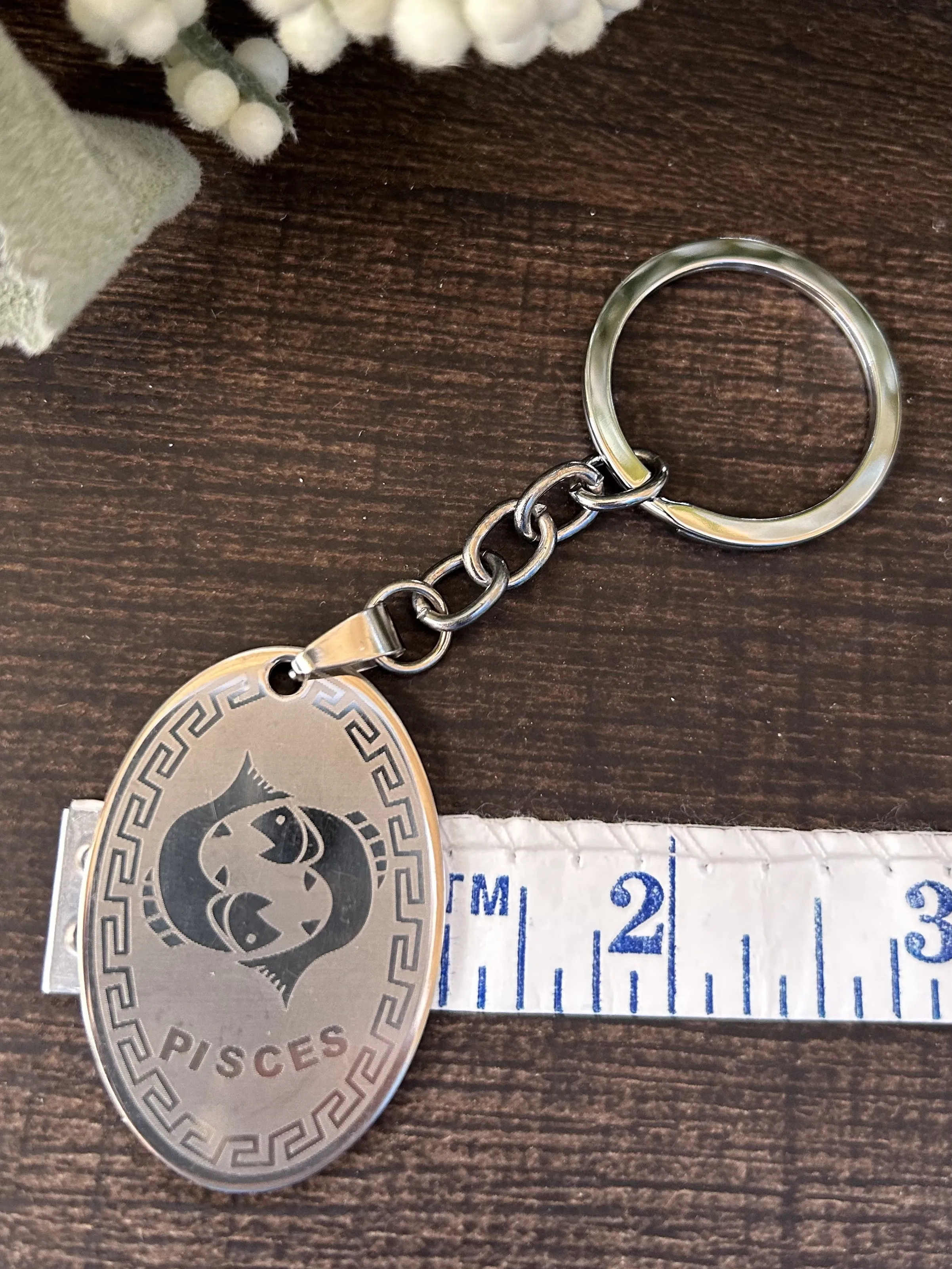 Pisces Metal Keychain