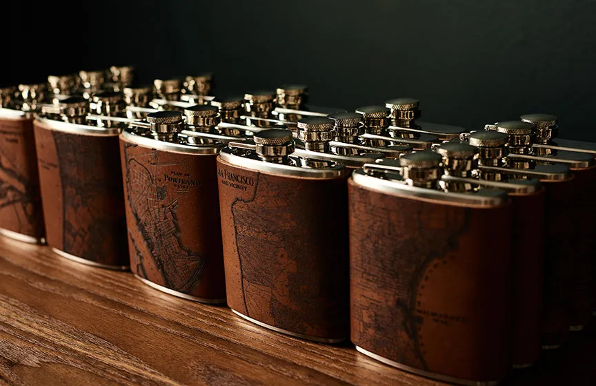 Pittsburgh Map Flask