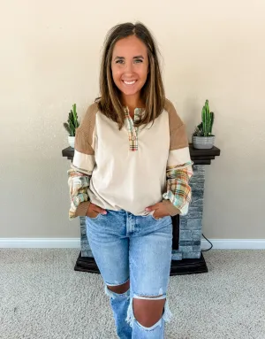 Plaid Double Layered Top
