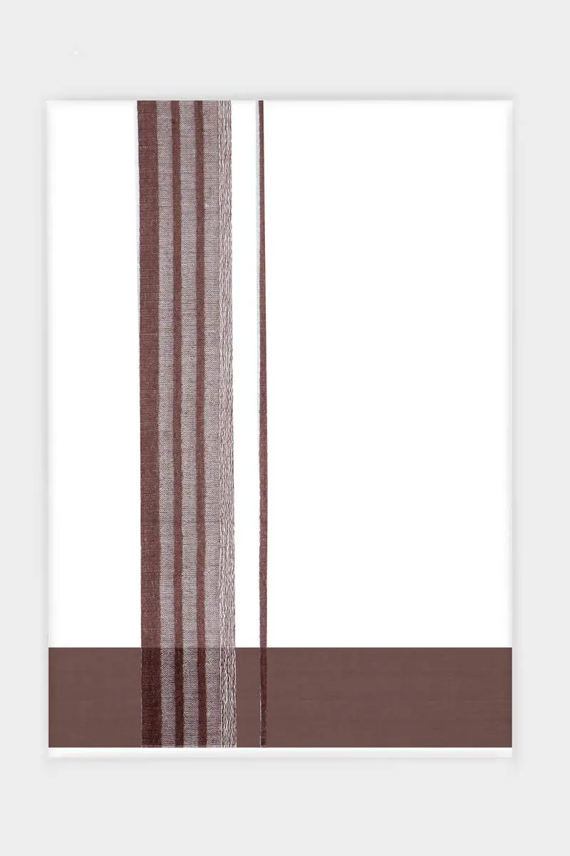 Pleasant Navya - Brown Smooth Cotton Double Layered Dhoti With Fancy Borders | Uathayam
