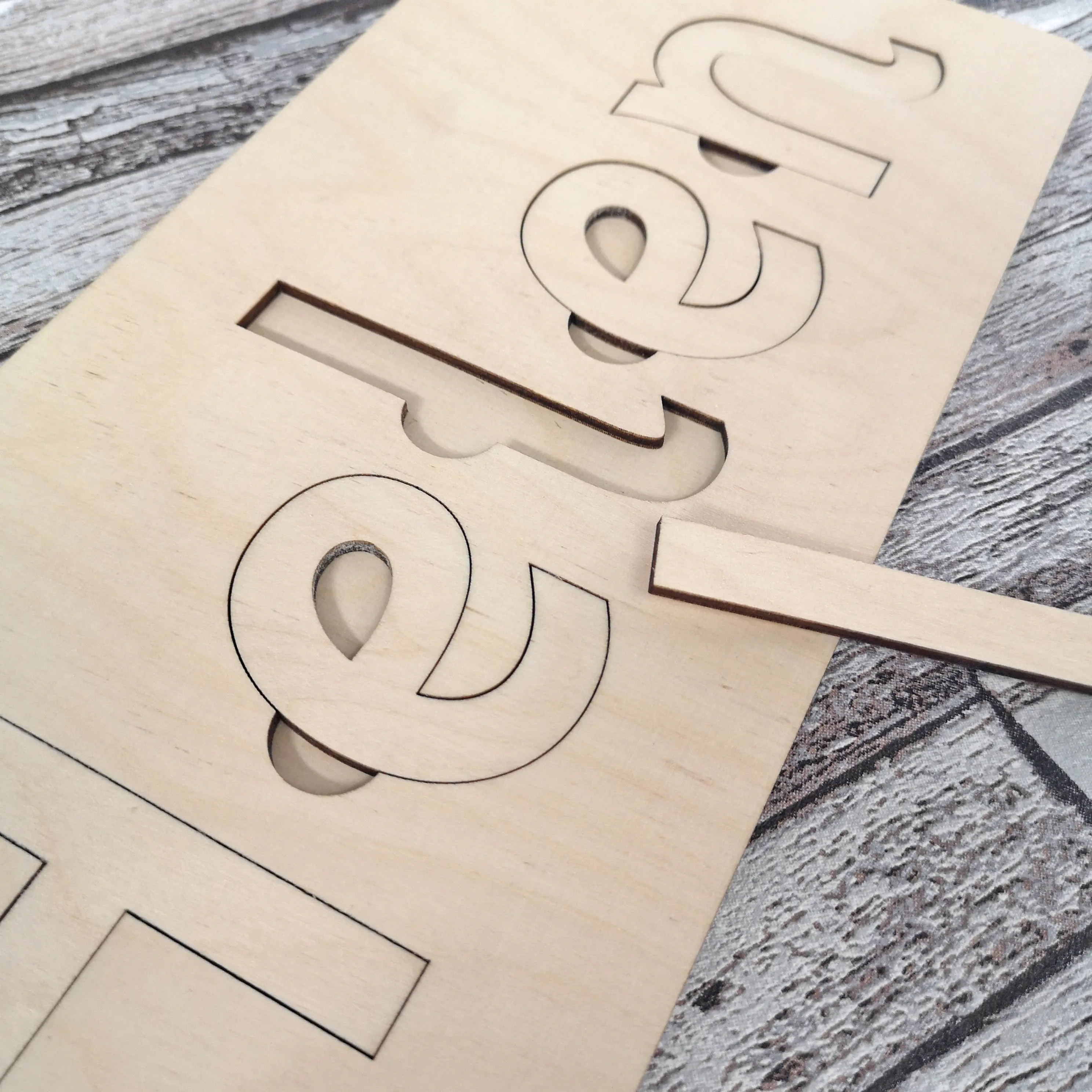 Plywood Name Puzzle