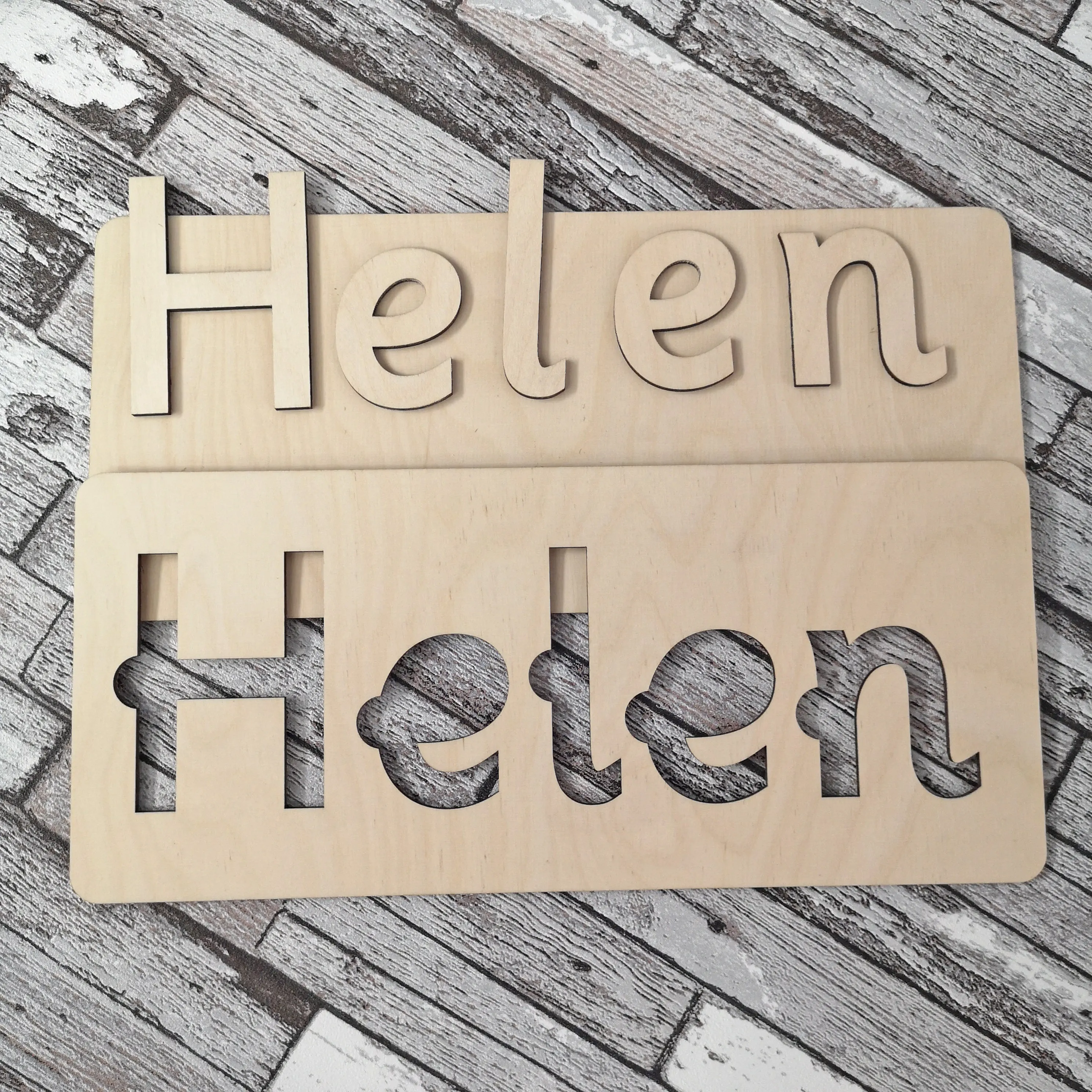 Plywood Name Puzzle