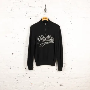 Polo Ralph Lauren 1/4 Zip Knit Jumper - Black - S