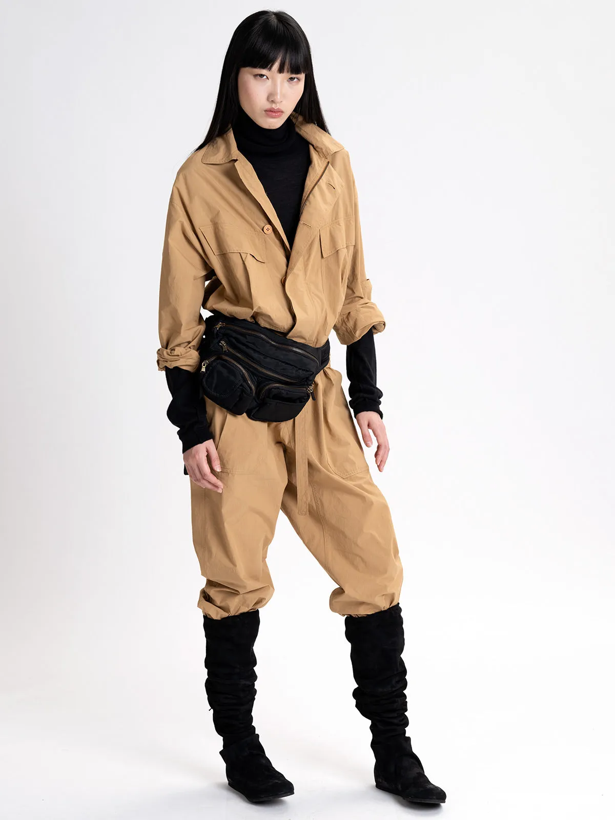 Poplin Tie Jumpsuit