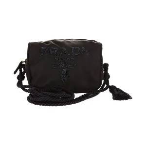 Prada Black Beaded Mini Shoulder Bag