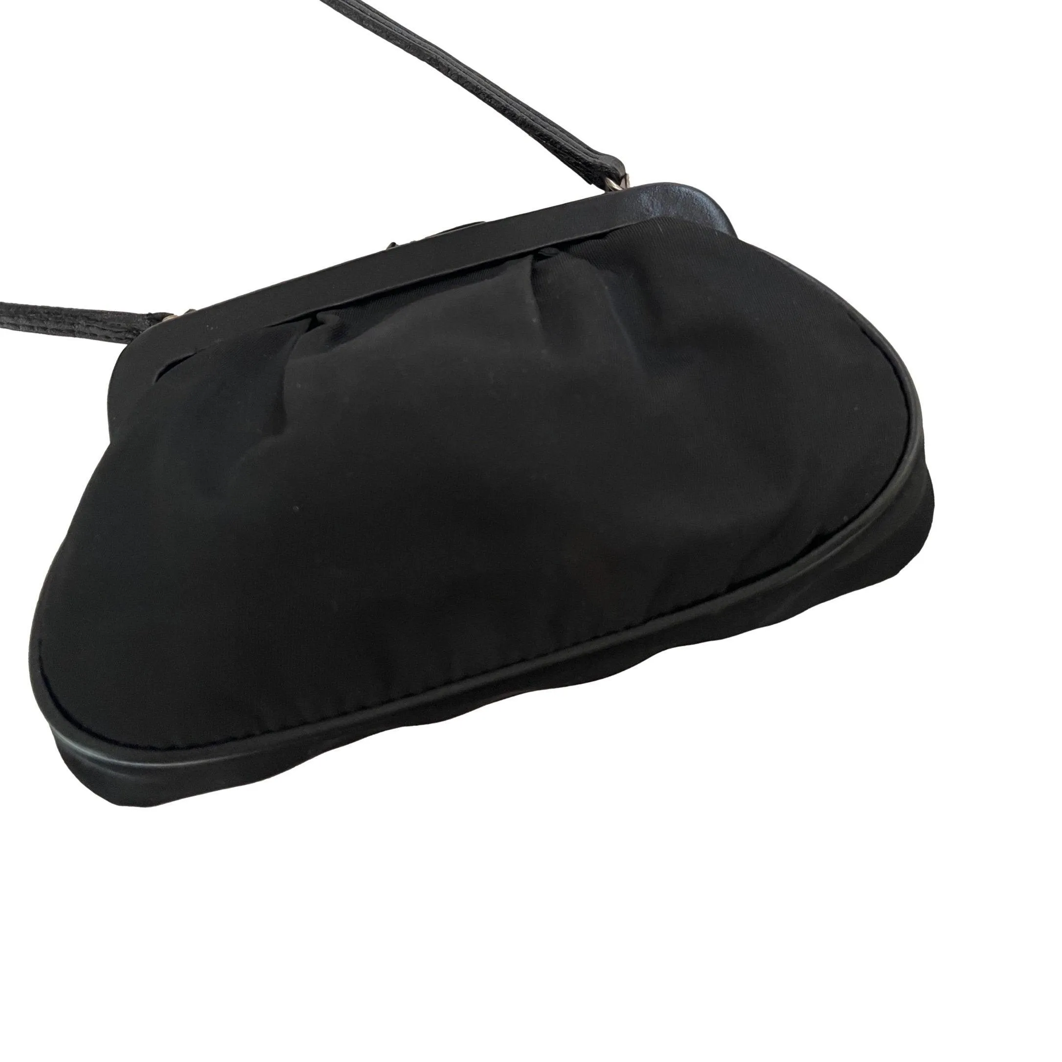 Prada Black Nylon Kisslock Mini Bag