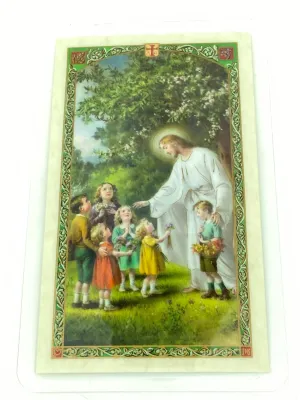 Prayer for Children Laminated Holy Card (Plastic Covered)