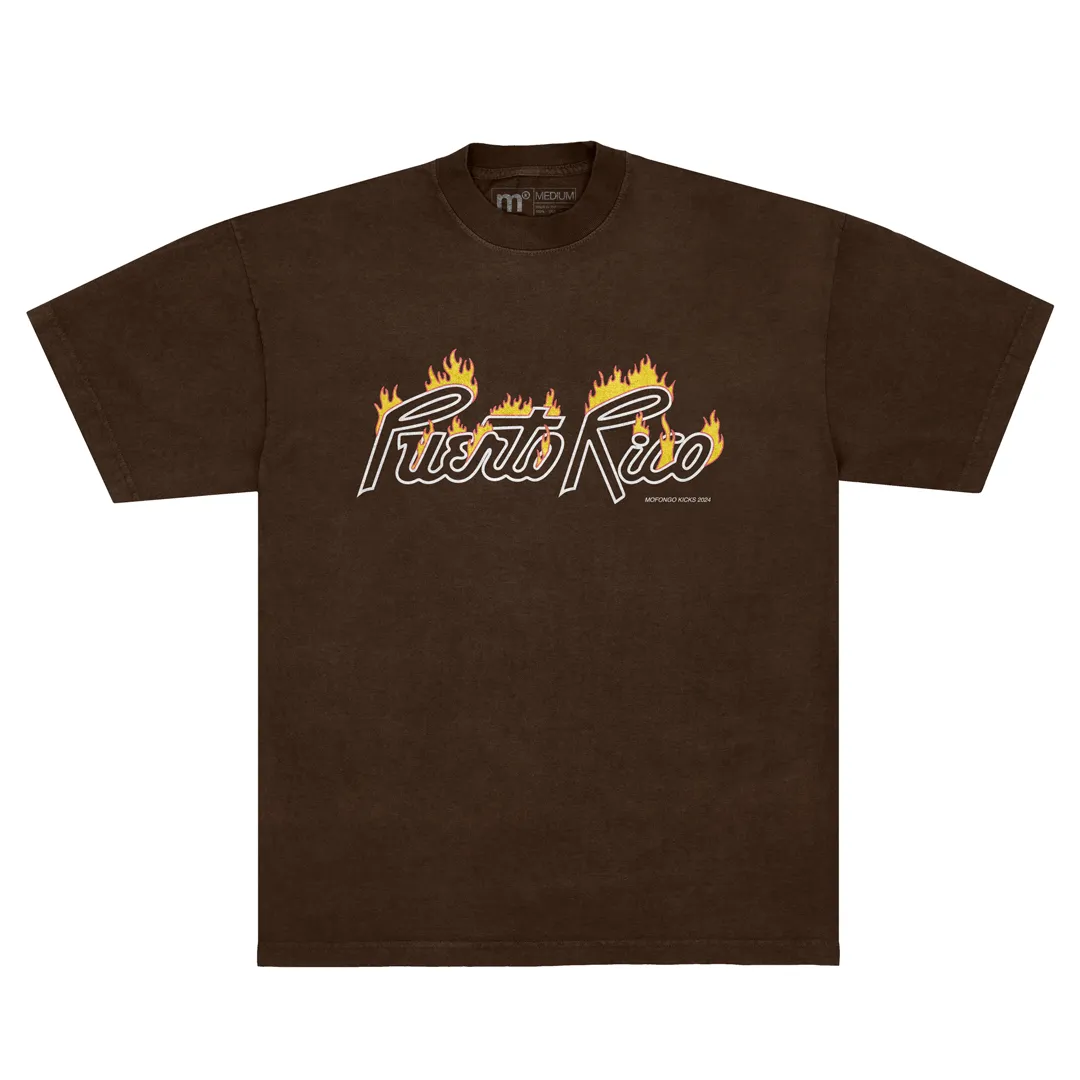 Puerto Rico Flame Tee (Chocolate)