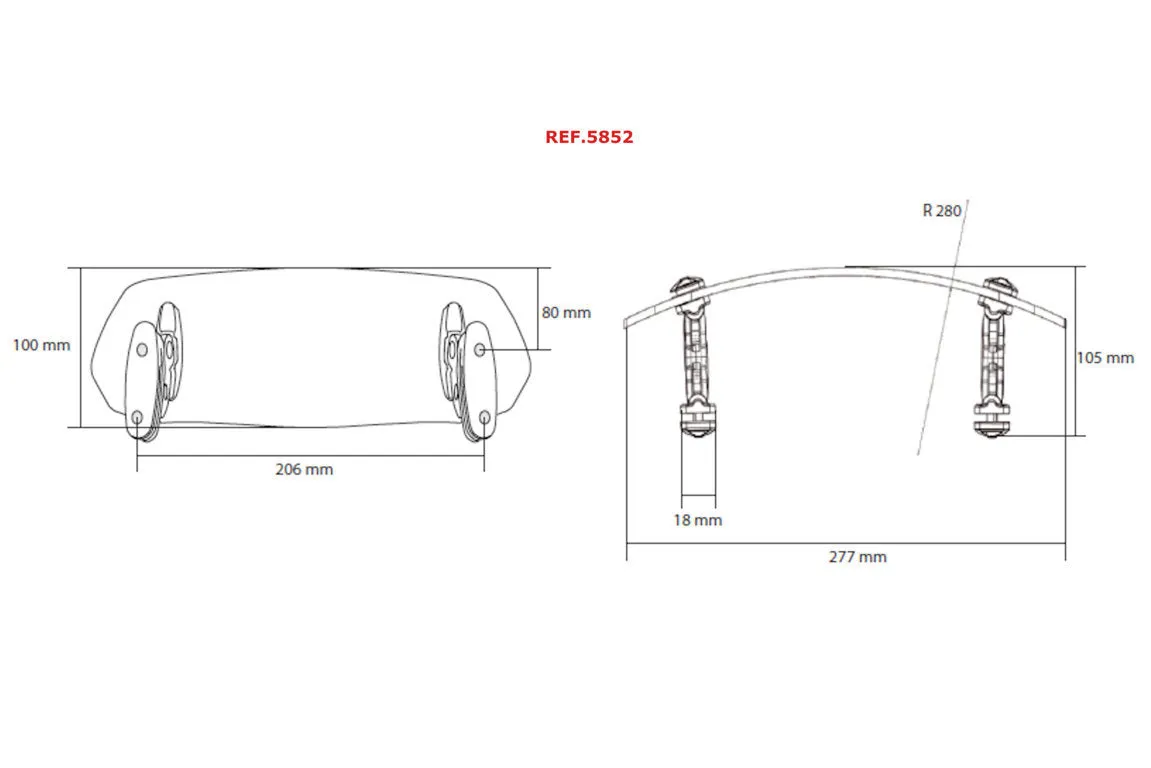 Puig Multi-Adjustable Visor Fixed With Screws For Honda XL1000V Varadero (2003)