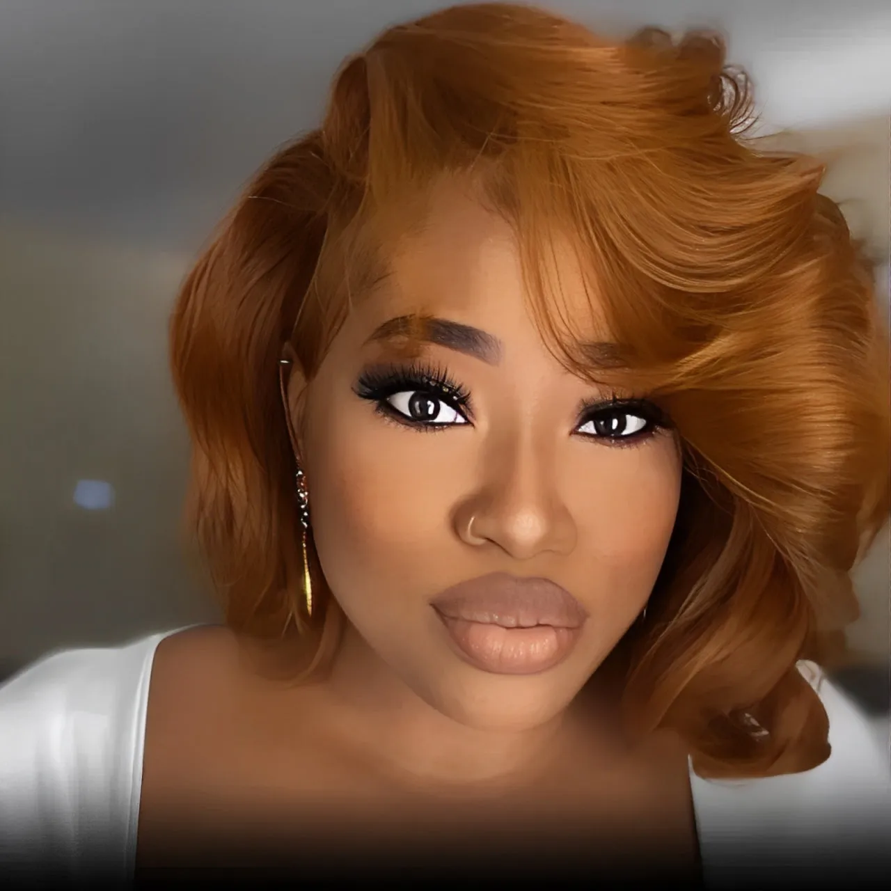 Put On ＆ Go Ginger Orange Glueless Body Wave Bob 13x4 Lace Front Wig