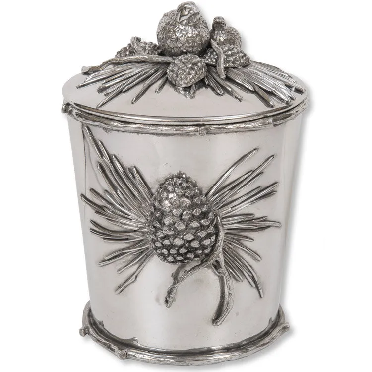 Quail & Pinecone Covered Ice Bucket