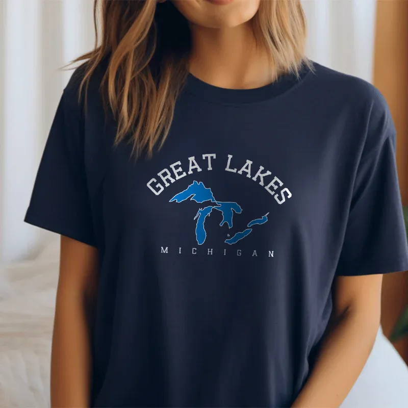 "5 Great Lakes" Relaxed Fit Crew Unisex T-Shirt