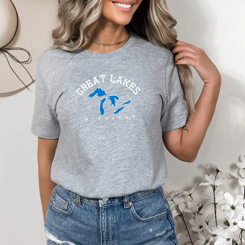 "5 Great Lakes" Relaxed Fit Crew Unisex T-Shirt