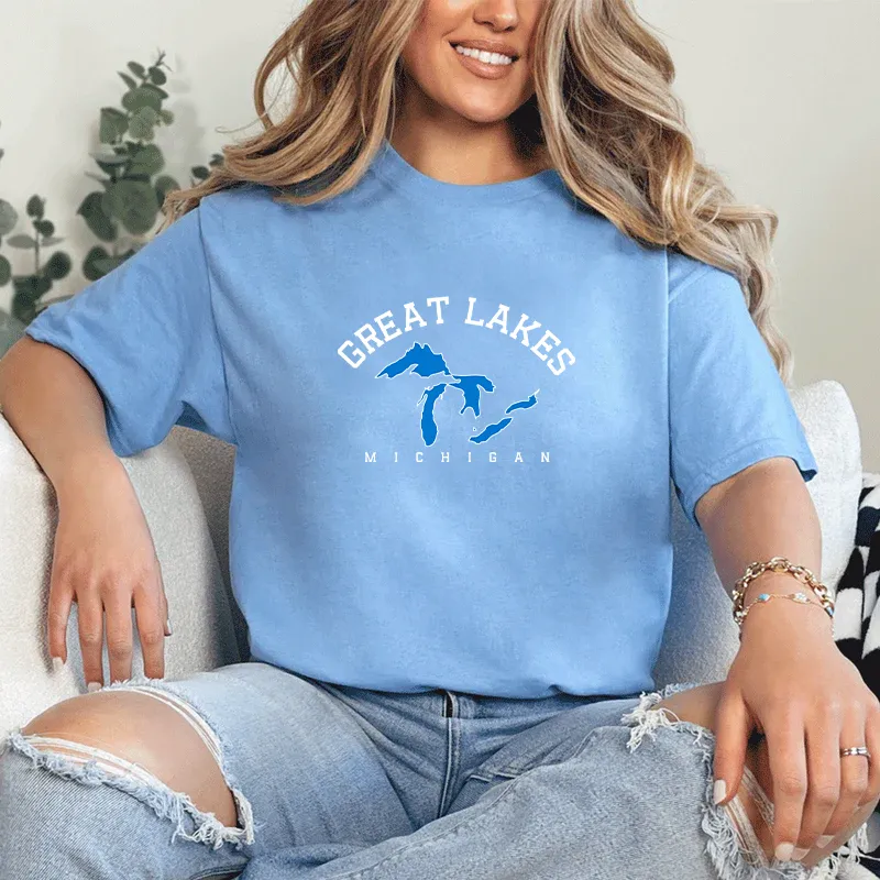 "5 Great Lakes" Relaxed Fit Crew Unisex T-Shirt