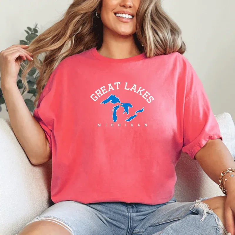 "5 Great Lakes" Relaxed Fit Crew Unisex T-Shirt