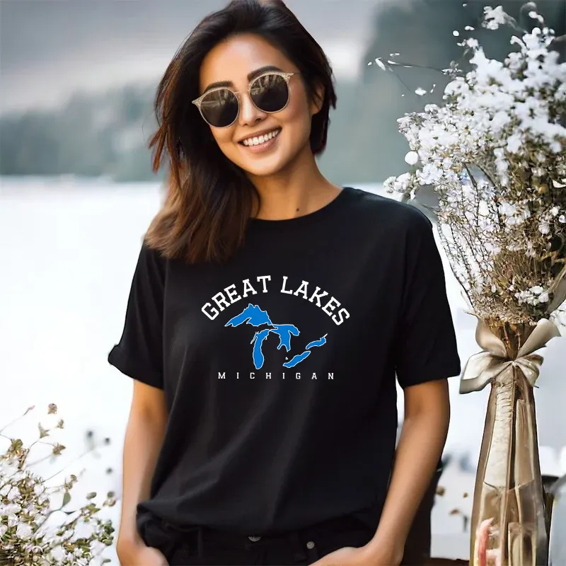 "5 Great Lakes" Relaxed Fit Crew Unisex T-Shirt