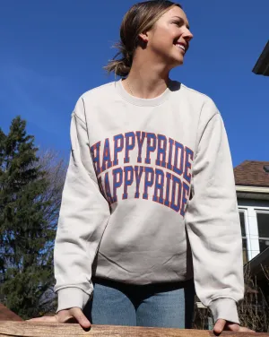 "HAPPY PRIDE" Relaxed Crewneck (BLUE/RED)