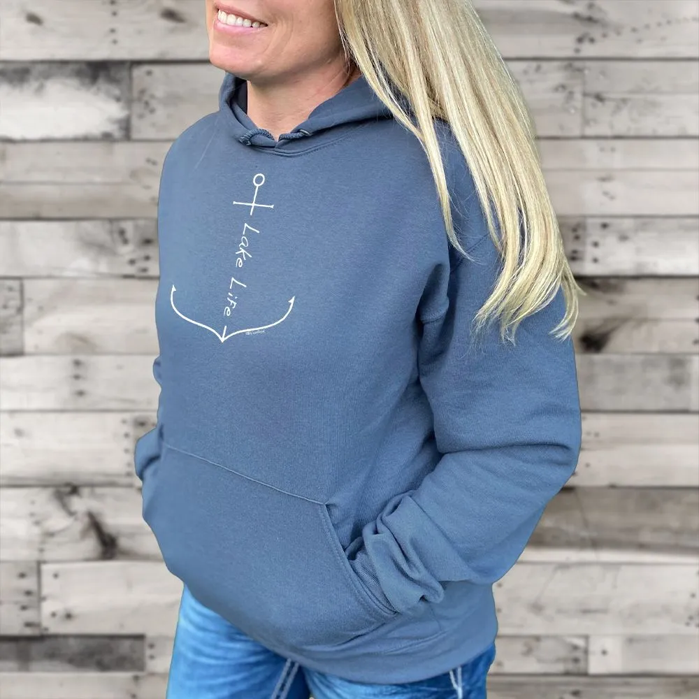 "Lake Life Anchor" Relaxed Fit Classic Unisex Hoodie