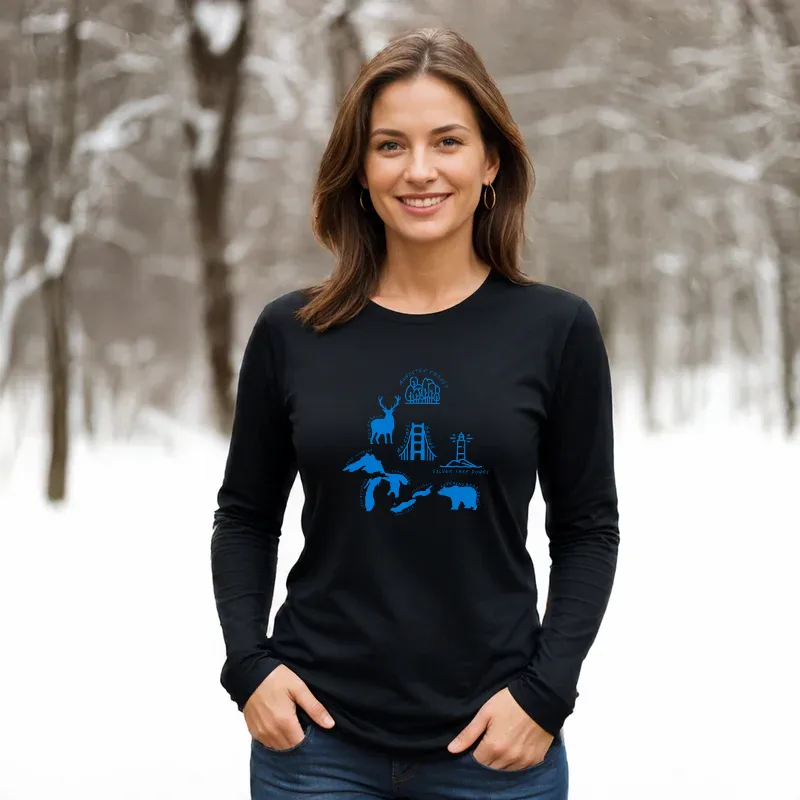 "Michigan Favorites" Relaxed Fit Long Sleeve Unisex T-Shirt