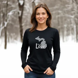 "Petoskey Love" Relaxed Fit Long Sleeve Unisex T-Shirt