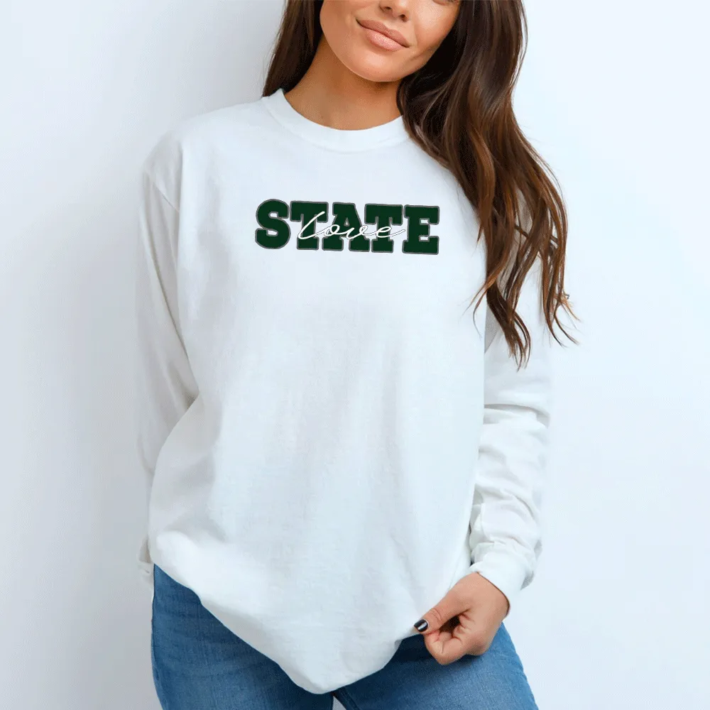 "State Love" Relaxed Fit Long Sleeve Unisex T-Shirt
