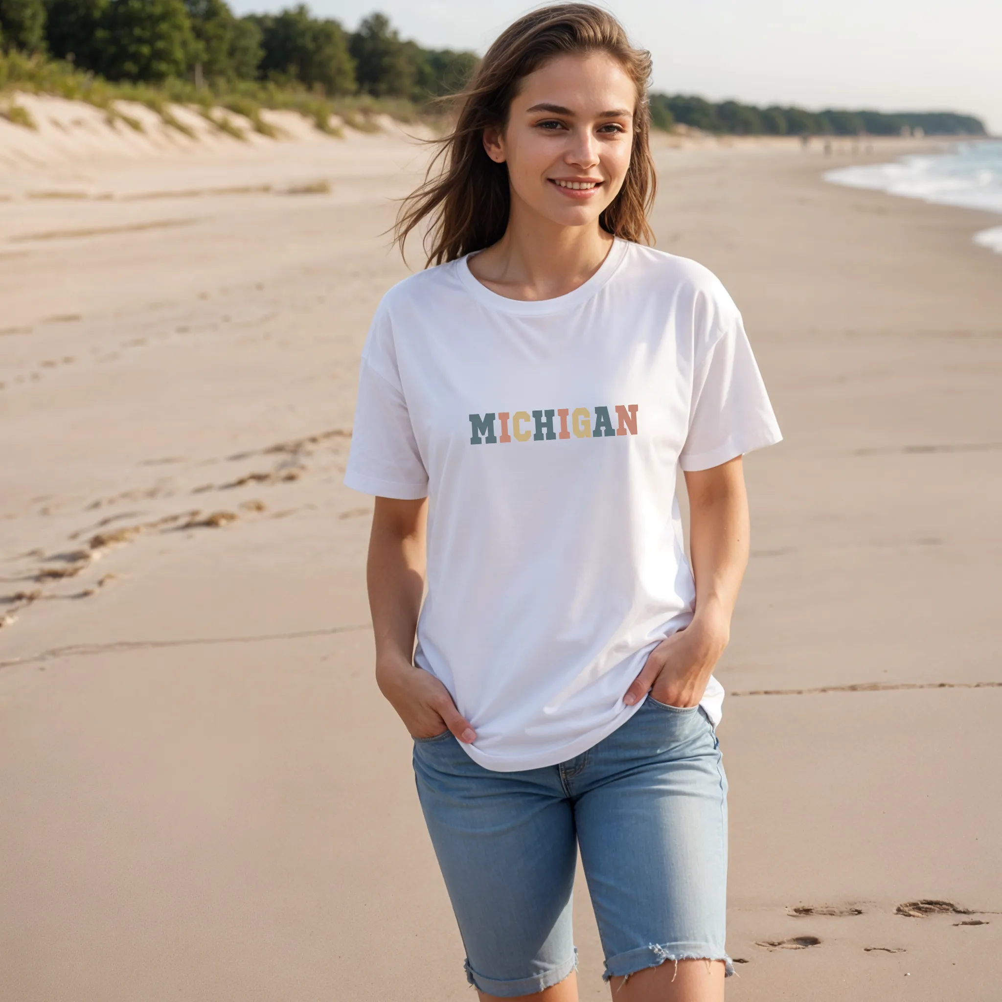 "Timeless Michigan" Relaxed Fit Crew Unisex T-Shirt